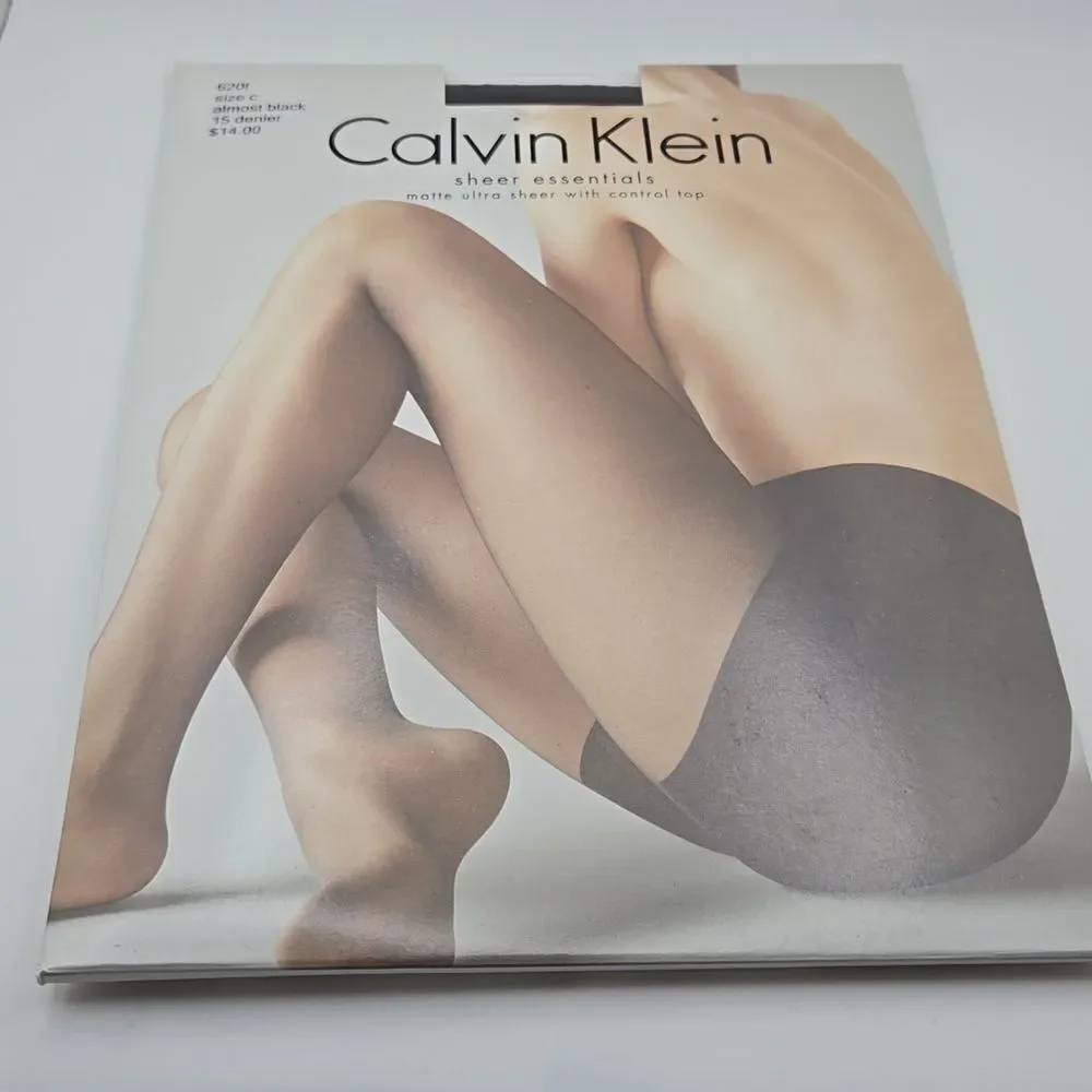 Calvin Klein Sheer Essentials Matte Ultra Sheer Control Top 620f Almost Black C